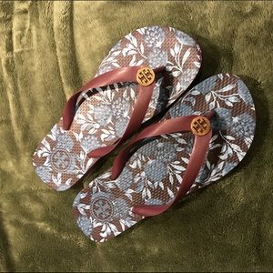 Tory Burch Printed Flip Flops